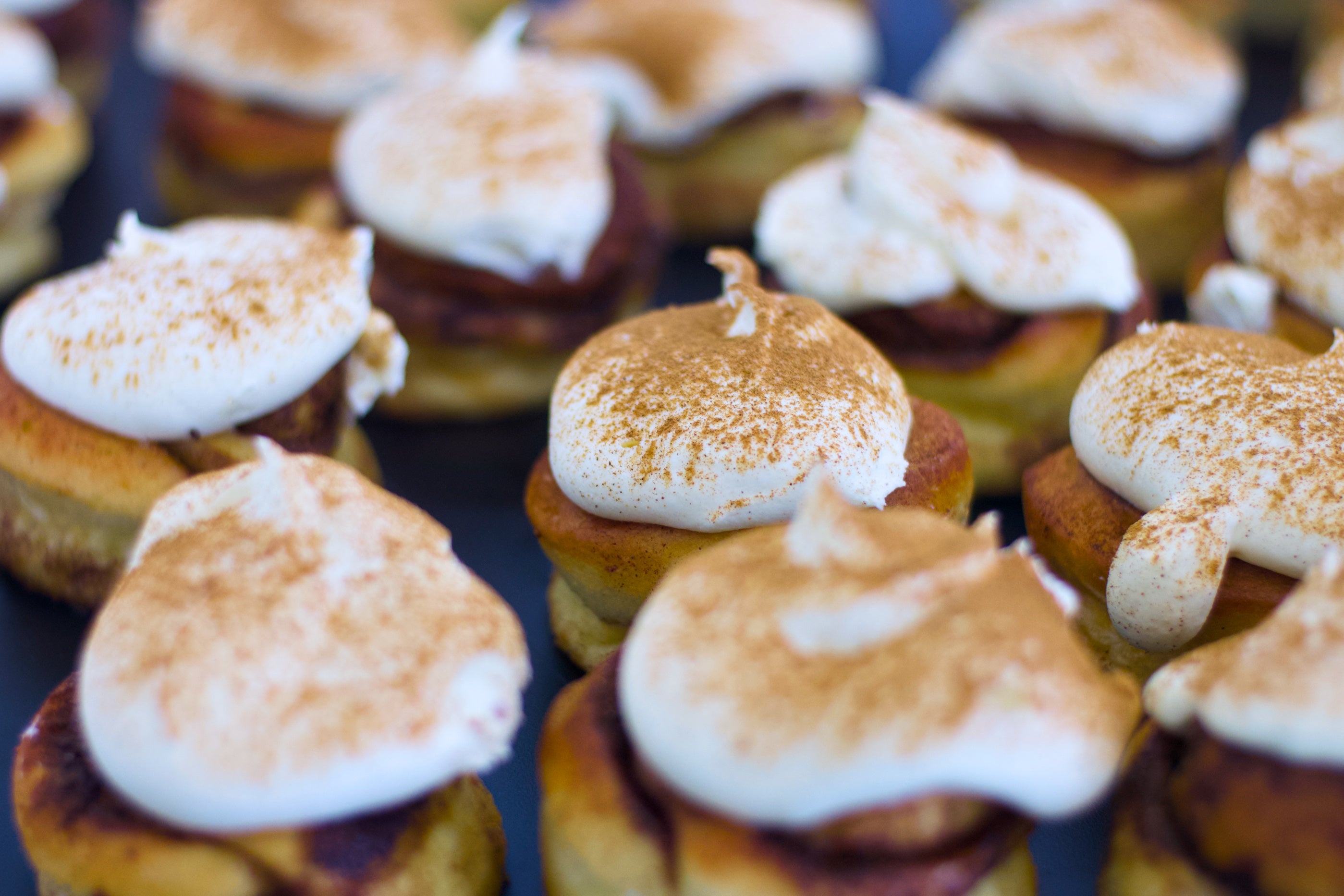 Catering Meringue Cupcakes Closeup