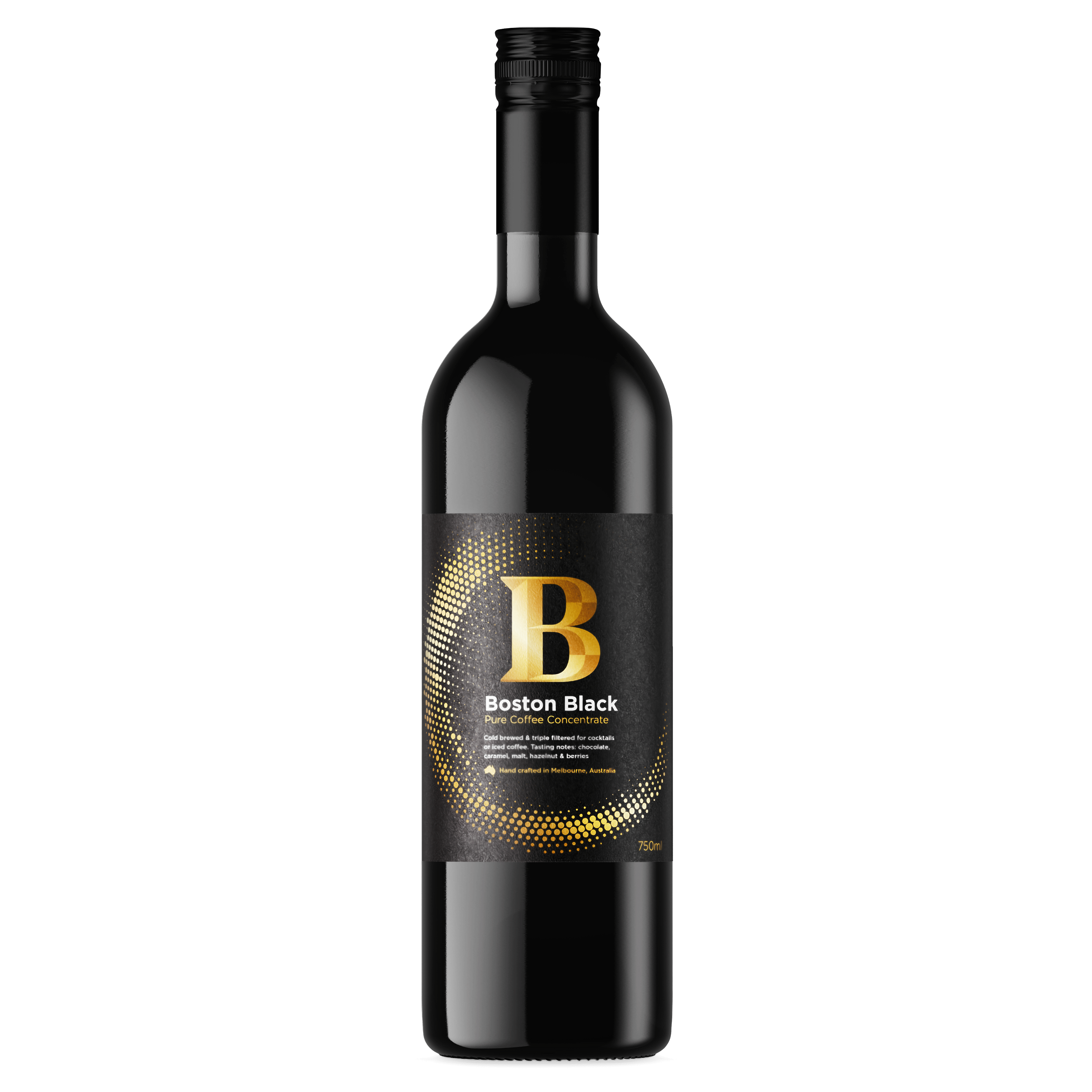 Boston Black cold brew coffee concentrate for iced latte, espresso martini and cold brew.
